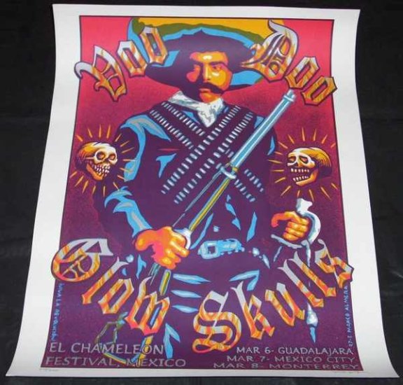 Voo Doo Glow Skulls El Chameleon Festival Concert Poster Signed - Click Image to Close