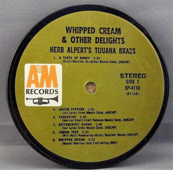 Alpert, Herb - Whipped Cream & Other Delights Coaster - Click Image to Close