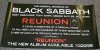 Black Sabbath - Reunion Promo Rock Poster