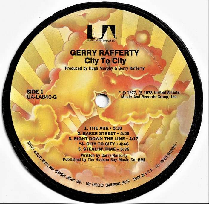 RAFFERTY,  GERRY - City To City - Drink Coaster