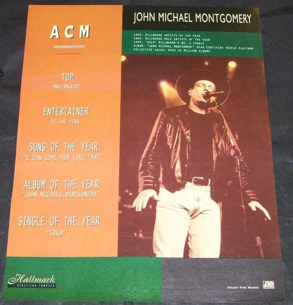 MONTGOMERY, JOHN MICHAEL - ACM Billboard Trade Ad 1996 - Autres