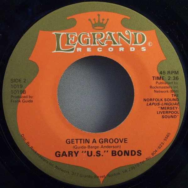 BONDS, GARY U.S. - Seven Day Weekend / Getting A Groove - Disque 45T x 1