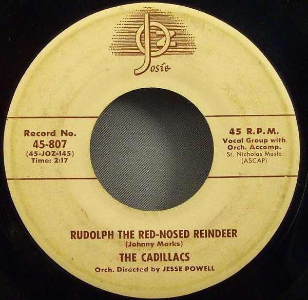 CADILLACS - Shock A Doo / Rudolph The Red Nosed Reindeer - 7inch x 1