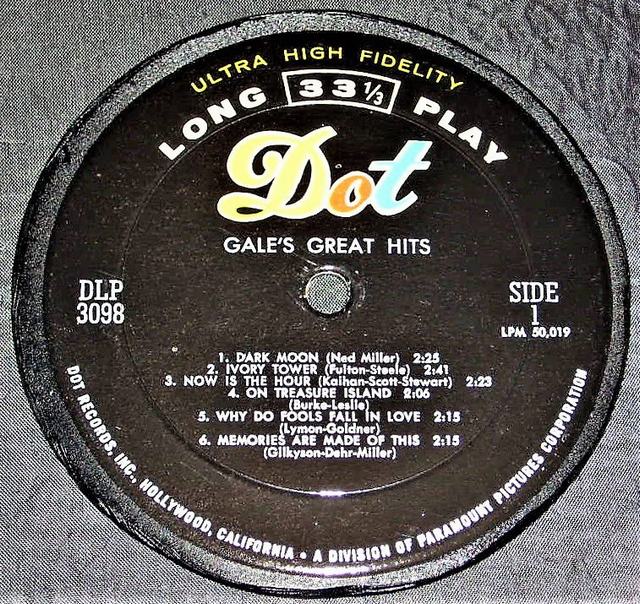 STORM,  GALE - Gale's Great Hits - Sous-Boque