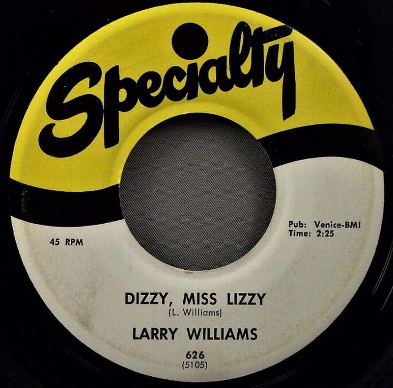 WILLIAMS,  LARRY - Dizzy Miss Lizzy / Slow Down - Disque 45T x 1