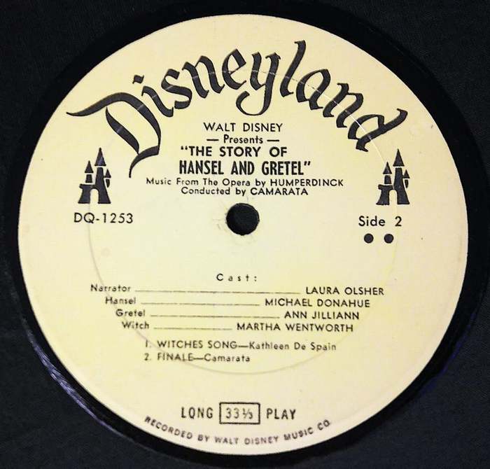 WALT DISNEY - Story of Hansel and Gretel - Sous-Boque